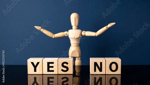 Wooden Artist Mannequin Standing Between 