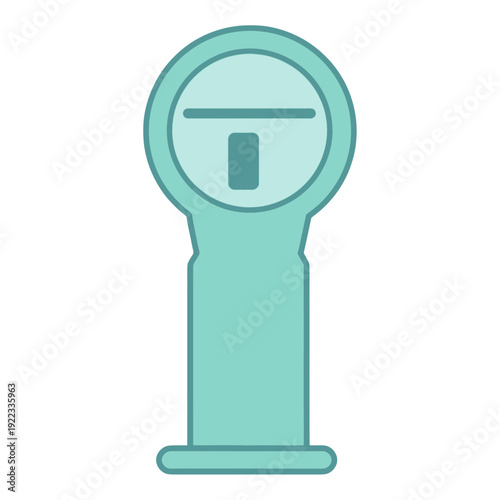 Turquoise Parking Meter Icon