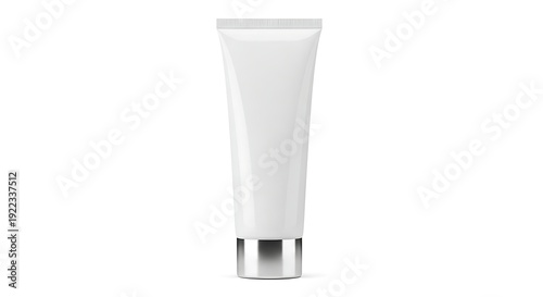 A white tube of cream on a white background