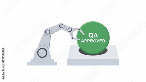 Robot Arm Approving Green Sphere.