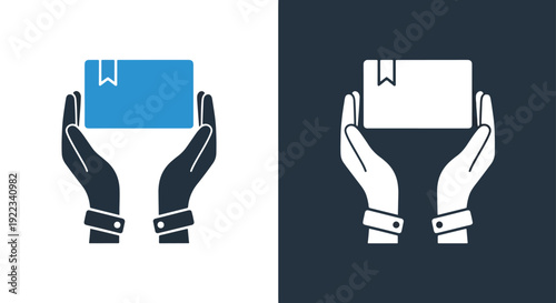 Handshake support vector flat design illustrationBlue icon set - Modern style icon - Vector icon set - Glyph and solid icon set - Icon vector - Flat Design Icon - line icon set