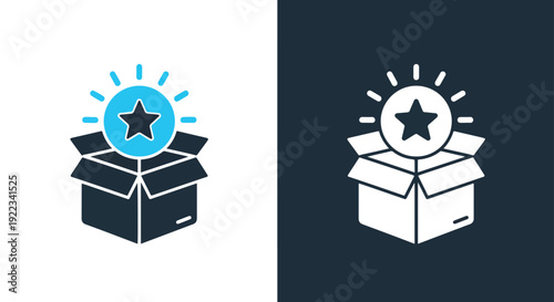 Location pin gift box vector icon set flat designBlue icon set - Modern style icon - Vector icon set - Glyph and solid icon set - Icon vector - Flat Design Icon - line icon set