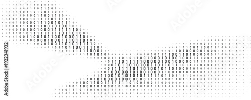 Abstract digital background with ones and zeros. Vector graphic pattern with binary code