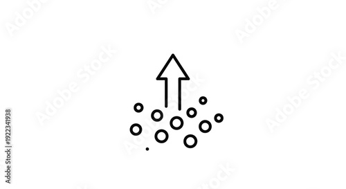 Black and white upward arrow symbol.