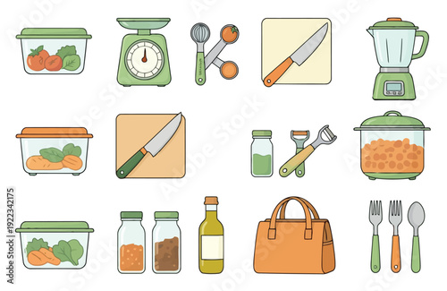 A close up of a bunch of food items on a table