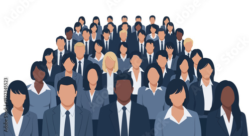 Diverse business team portrait smiling professional corporate group office success collaboration