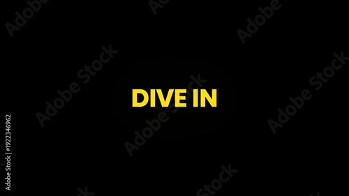 Dive In Cinematic Text Morphing Animation 4K for Interactive Content Promotion and User Engagement Campaigns