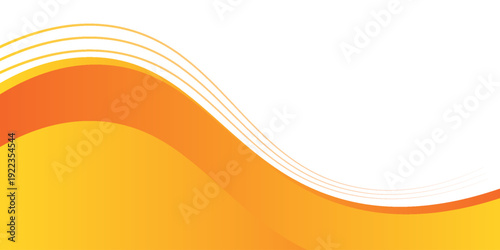 Abstract business banner background with orange abd yeloow gradiend modern curve. D esign elemen line modern art.