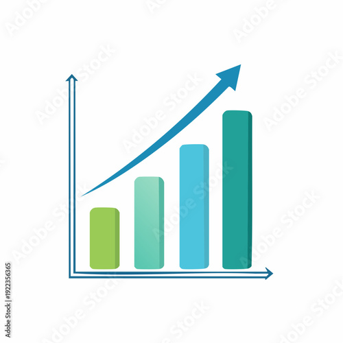 Free Download Upward trending bar chart illustrating positive business performance and statistical data analysis - GFXLoad