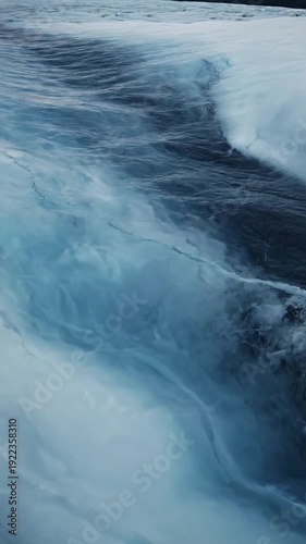 Wallpaper Mural Abstract Currents Fluid, natural patterns in frozen landscapes Torontodigital.ca