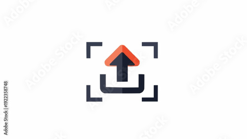 Upload icon with arrow symbol.