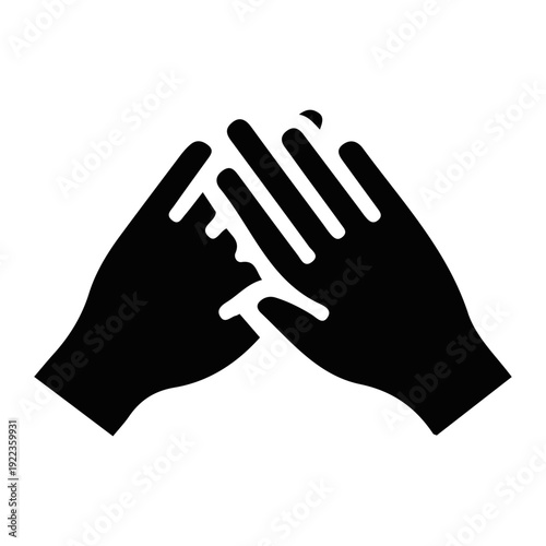 Hands Clapping Together in Applause Gesture.