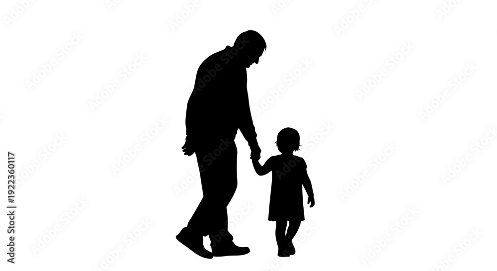 custom made wallpaper toronto digitalSilhouetted father and child holding hands walking together