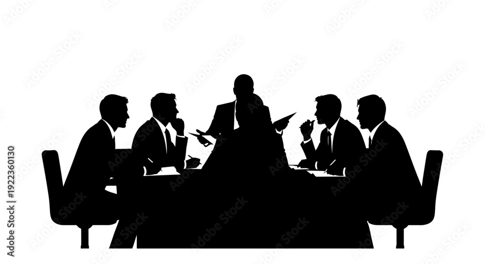 custom made wallpaper toronto digitalBusiness team meeting in modern office setting with silhouettes