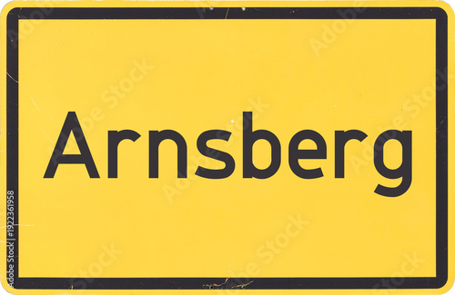 Obraz na płótnie Ortsschild Arnsberg