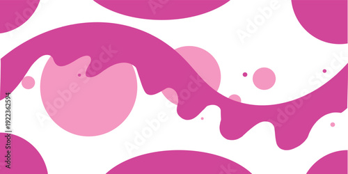 Pink Abstract Dripping Blobs and Circles Background