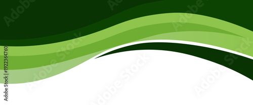 Vector green line background curve element with white space for text and message design, overlapping layers, vector