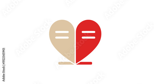 Heart Shaped Equal Signs Symbol.