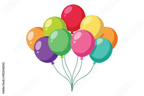 balloon bunches vector on white background