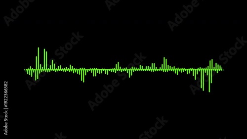 Colorful audio visualization effect. Looping, unique, useful as an element or background, for demonstration and scientific visualization