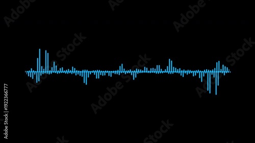 Colorful audio visualization effect. Looping, unique, useful as an element or background, for demonstration and scientific visualization