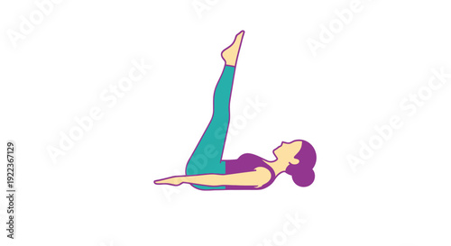 Woman performing Viparita Karani yoga pose legs up the wall variation.