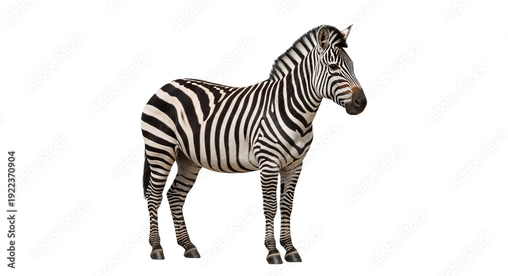 Fototapeta premium zebra isolated on white background