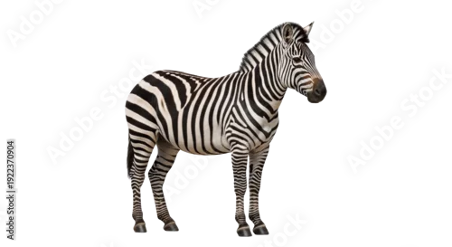 Fototapeta samoprzylepna zebra isolated on white background