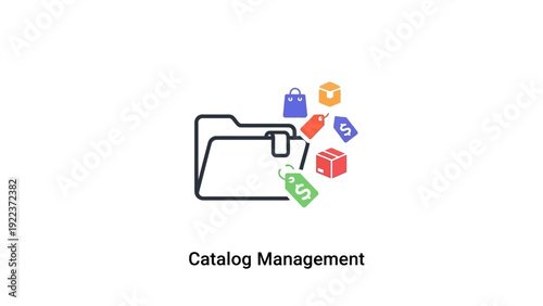 Catalog Management Organization System Icon.