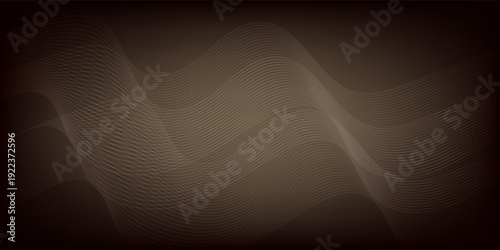 Abstract Brown Wave Background With Smooth Flowing Lines, Subtle Textured Gradient and Elegant Curves