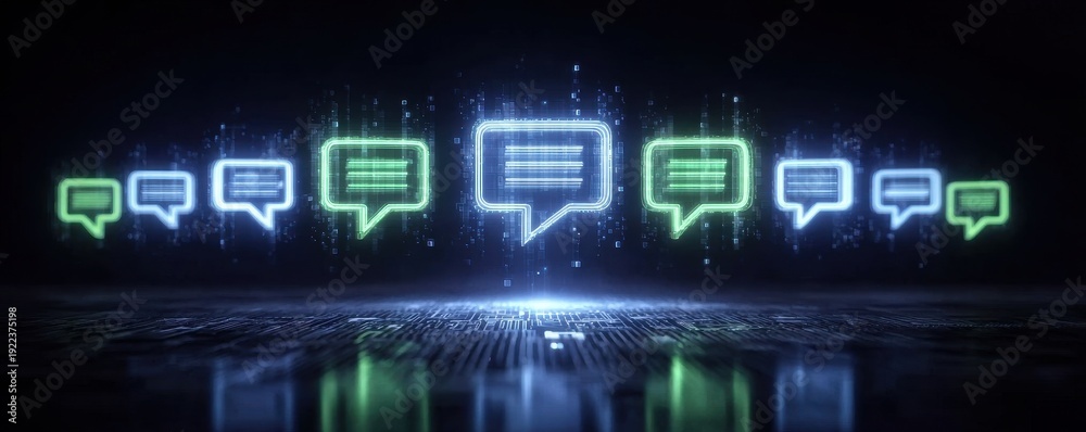 Fototapeta premium Communication momentum builds as clarity improves messaging, influence expands persuasion, engagement rises, and response accelerates