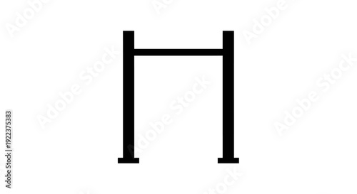 Simple Black Horizontal Bar for Exercise and Fitness.