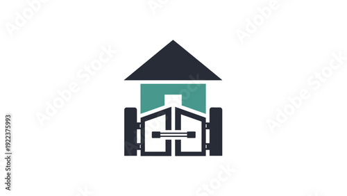 House on Wheels Icon Symbol.