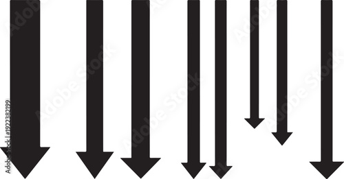 Black arrows pointing downwards on white background graphic design