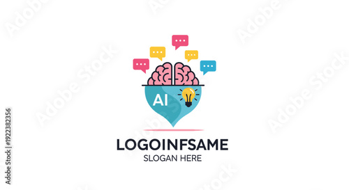 Artificial Intelligence Logo Design Concept.