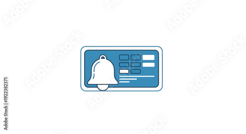 Bell on a blue screen interface.