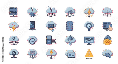 Collection of various computer icons.
