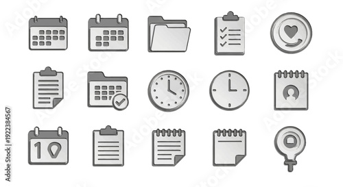 Collection of business organization icons.