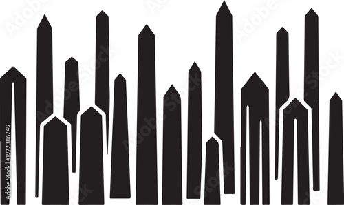 Modern city skyline with sleek skyscrapers and urban landscape