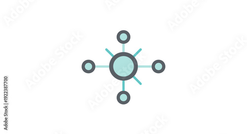 Simple Modern Network Connection Symbol Design.
