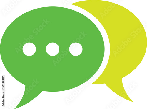 Vibrant chat bubbles conversation vector illustration isolated on transparent background, isolated on white background, Vector, illustration