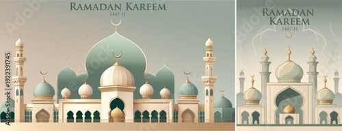 elegant ramadan mubarak background, islamic Ramadhan kareem background for banner & social media template