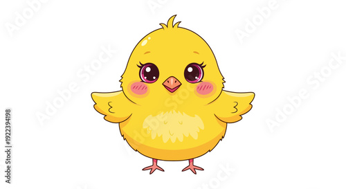 Adorable Cartoon Baby Chick with Big Eyes.