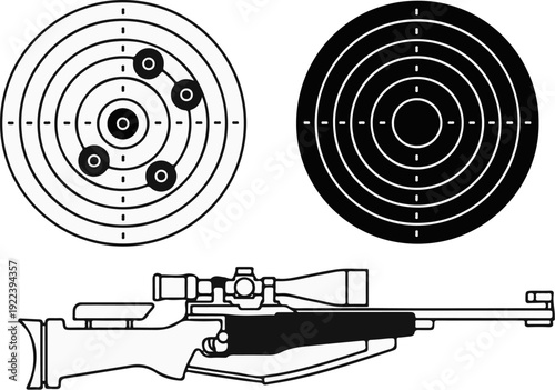 Targets and rifle illustration