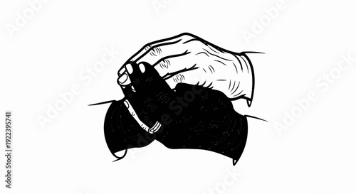 Two hands, one dark, one light, clasped together in solidarity