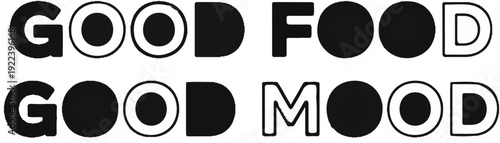 Two lines of bold, stylized text read "GOOD FOOD" above "GOOD MOOD