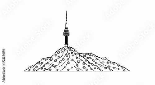 Tower on a leaf-covered hill