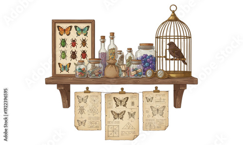 vintage wooden bird cage