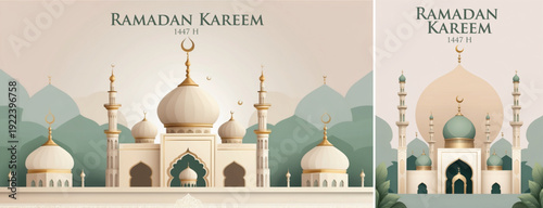 elegant ramadan mubarak background, islamic Ramadhan kareem background for banner & social media template