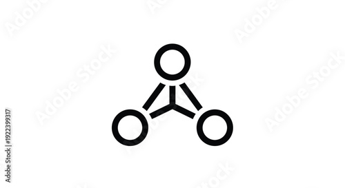 Simple graphic depicting a stick figure with three circular elements